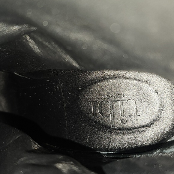 Tibi New York Black High Heel Ankle Snake Embossed Leather Boots Size 9 - Picture 6 of 11